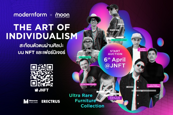 Modernform Collabs The Moon : Crypto NFT Cafe to Showcase The Art of Individualism on the Metaverse, Featuring NFTs from Eight Renowned Creators and Three