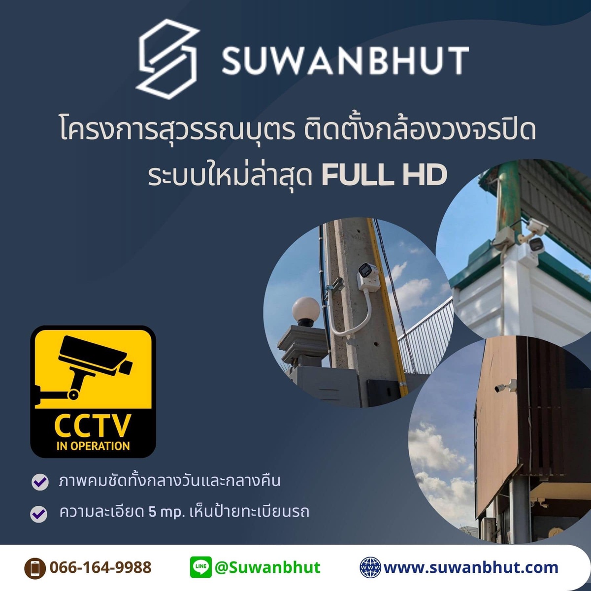 โครงการสุวรรณบุตร (Suwanbhut) นำระบบกล้องวงจรปิดใหม่ล่าสุด สร้างความปลอดภัยให้กับลูกค้าภายในโครงการฯ