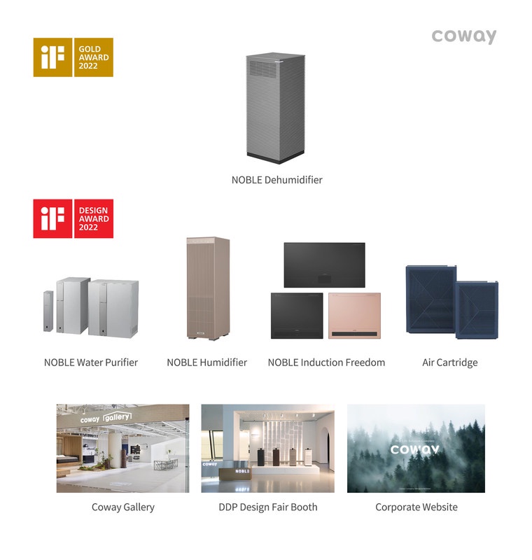 Coway Wins 8 iF Design Awards 2022