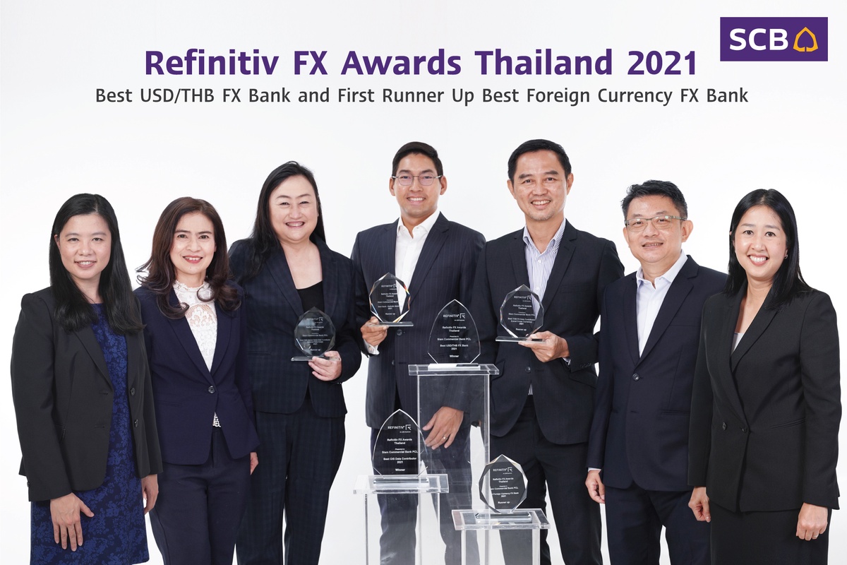 SCB collects six FX awards from Refinitiv, reinforcing its leading position on the USD-THB market in Thailand
