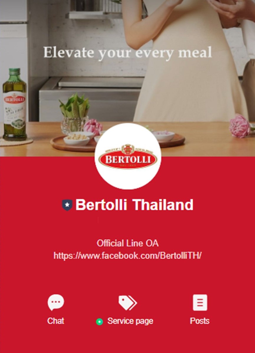 BERTOLLI celebrates launch of its first LINE Official Account in Thailand to bring elevated meals closer to