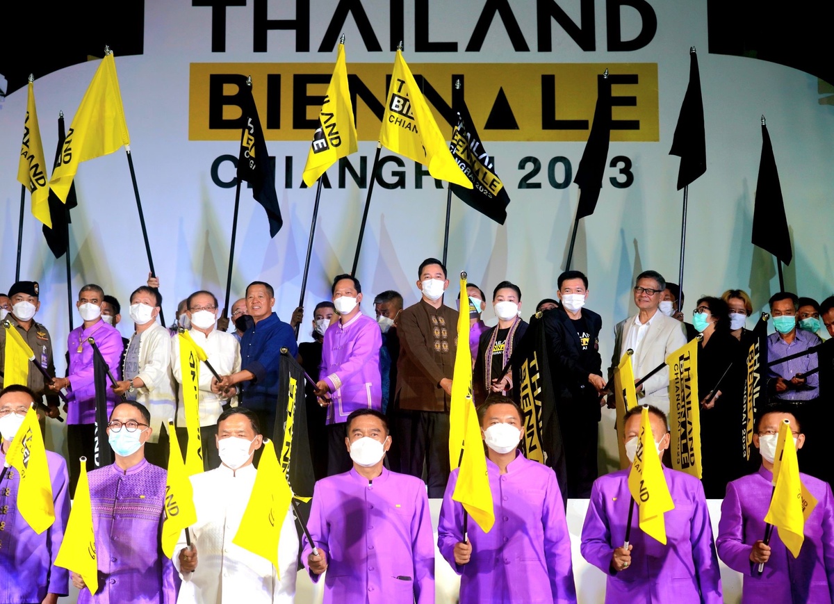 วธ. ร่วมกับจังหวัดเชียงราย หน่วยงานภาครัฐและเอกชน จัดพิธีเปิด นิทรรศการธงสัญลักษณ์ Thailand Biennale, Chiangrai 2023