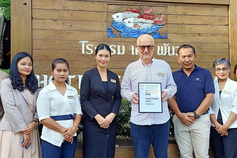 Cape Panwa Hotel, Phuket, Gratefully Receives the Certificate of Travelers' Choice from TripAdvisor Awards