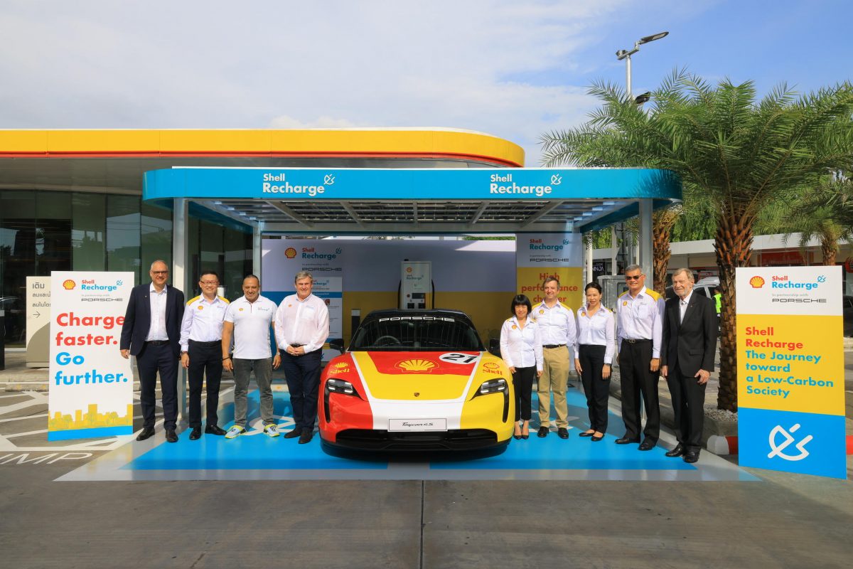 Porsche Asia Pacific and Shell launch first 180 kW high-performance charging site in Thailand, establishing longest emission-free highway route in South East