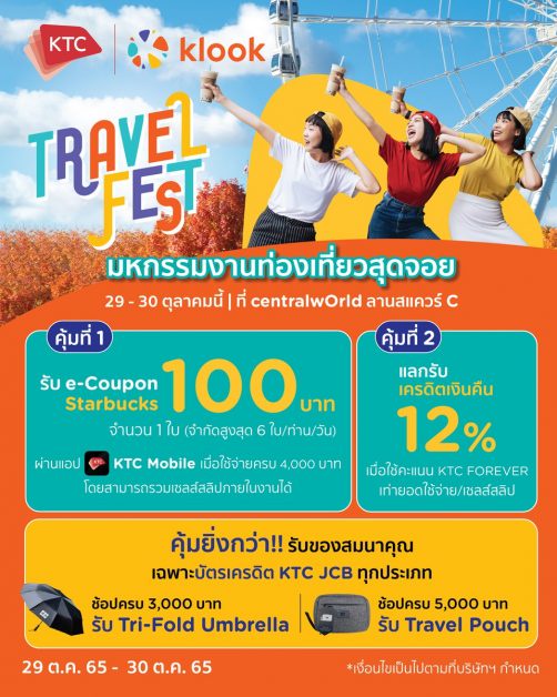 KTC Offers Special Privileges for KTC Credit Cardmembers at Klook Travel Festival 2022