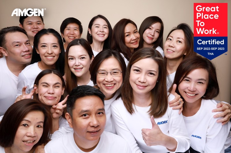AMGEN THAILAND ACHIEVES FIRST-EVER GREAT PLACE TO WORK(R) CERTIFICATION FOR 2022-2023