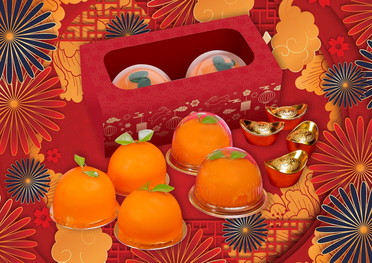 Get Your Good Luck On with the delicious Lucky Orange Chinese New Year Cake at Zing and Dynasty Restaurant