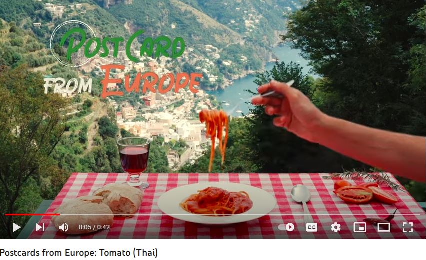 CSO Italy นำเสนออาหารอิตาเลียนและมะเขือเทศที่คนไทยโปรดปราน วิดีโอ โปสการ์ดจากยุโรป: มะเขือเทศ ทำให้การปรุงเมนูคลาสสิกของอาหารอิตาเลียนในครัวไทยเป็นไปได้ง่ายดาย
