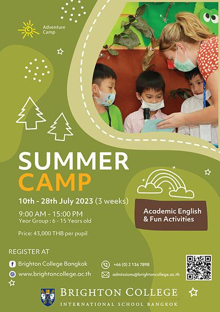 Get ready to enjoy Summer camps at Brighton College International School, Bangkok Learn and have fun with the Academic English and creative