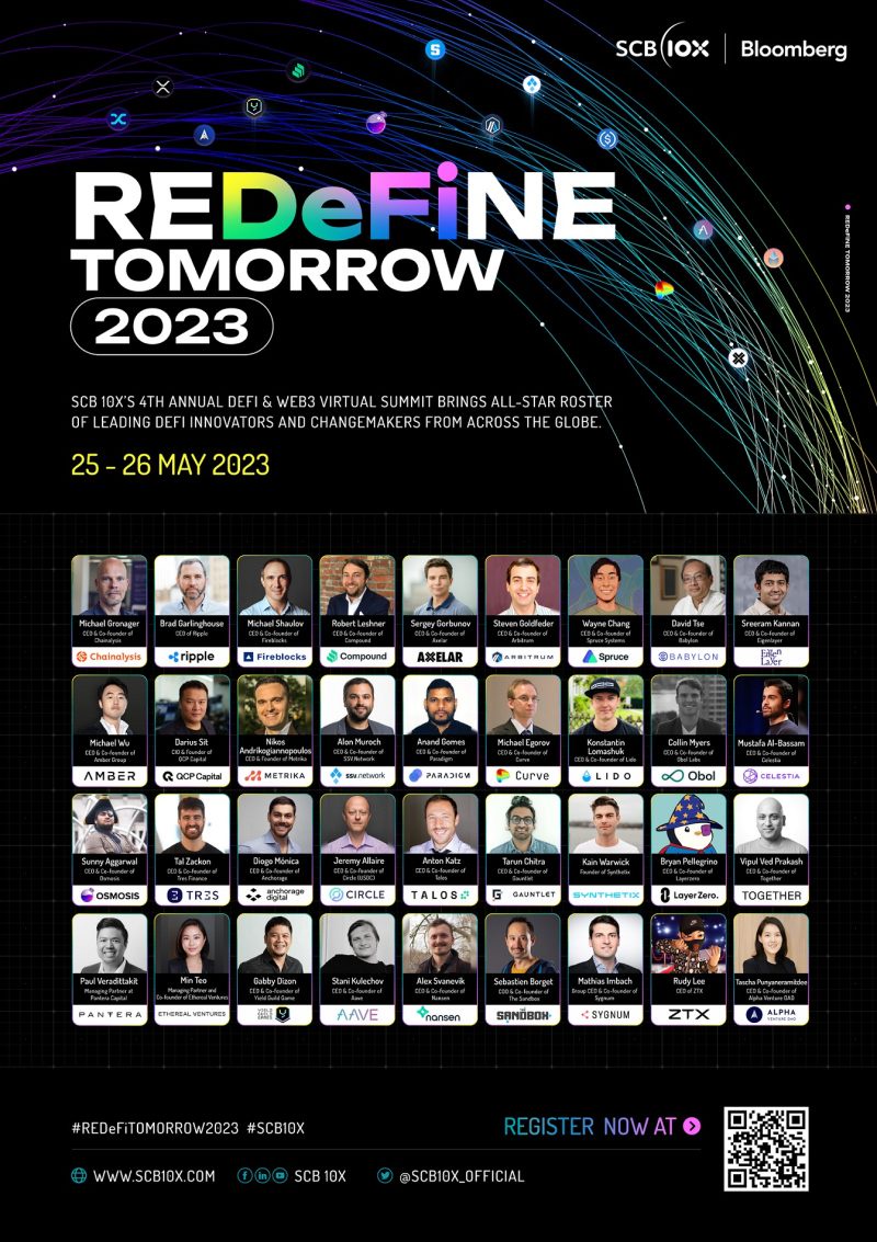 SCB 10X Hosts Fourth REDeFiNE Tomorrow Virtual Summit, Partnering with Bloomberg