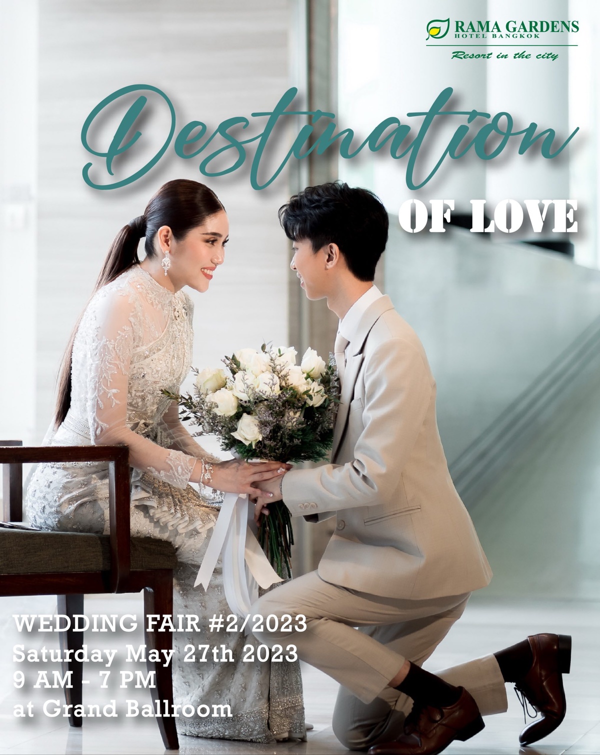 Destination of Love Wedding Fair 2023 ครั้งที่ 2 ณ ห้องแกรนด์บอลรูม โรงแรมรามา การ์เด้นส์ กรุงเทพฯ