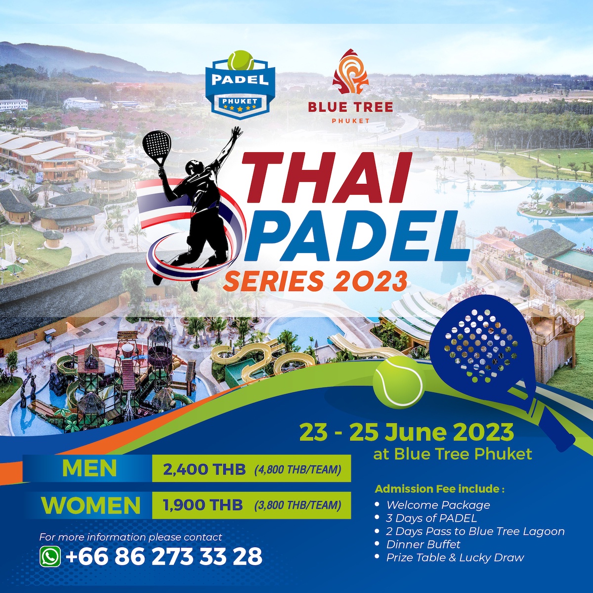 Blue Tree Phuket gets ready to hold its first-ever Padel Tennis competition, Thai Padel Series 2023 registration now