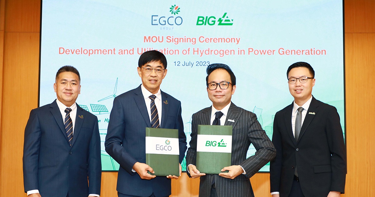 EGCO Group and BIG to study power generated from hydrogen and fuel cells aiming to support sustainable low-carbon