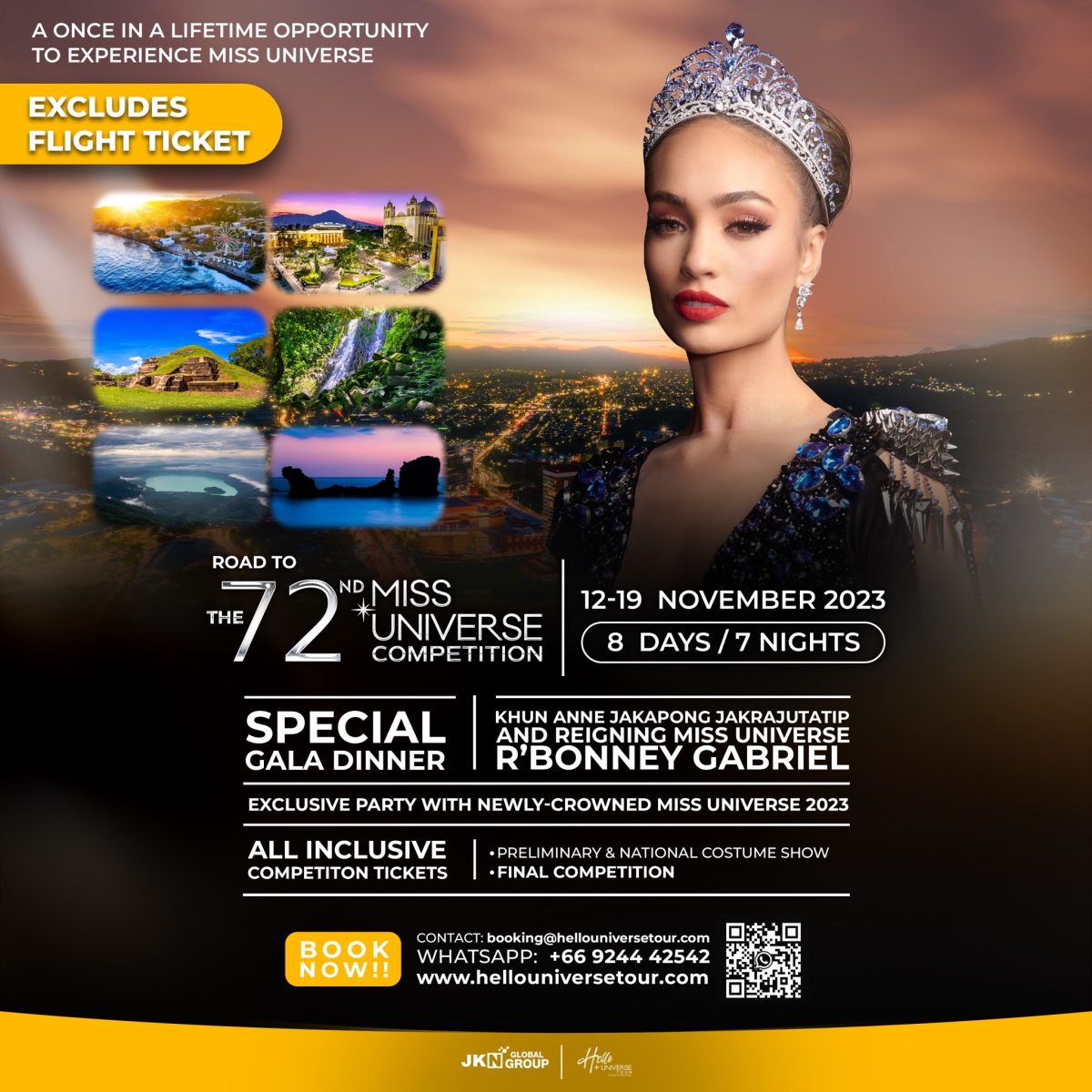 JKN ประกาศเปิดตัว Miss Universe Travel รุกธุรกิจท่องเที่ยวระดับไฮเอนด์ ดีเดย์จัดทริปแรกปลายปีนี้พานักท่องเที่ยวไทย-เทศไปประเทศเอลซัลวาดอร์