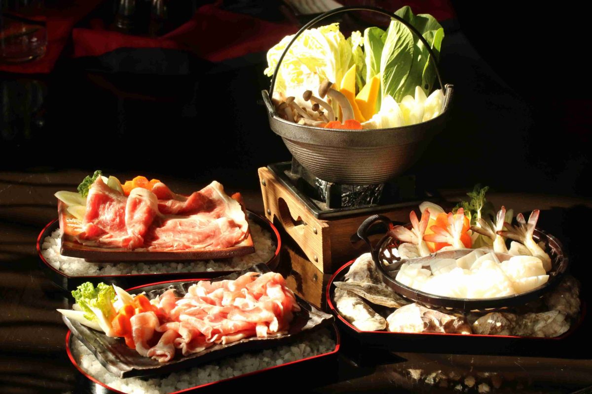 Indulge in the exquisite flavors of Sukiyaki at Hagi Restaurant, nestled within the Centara Grand Mirage