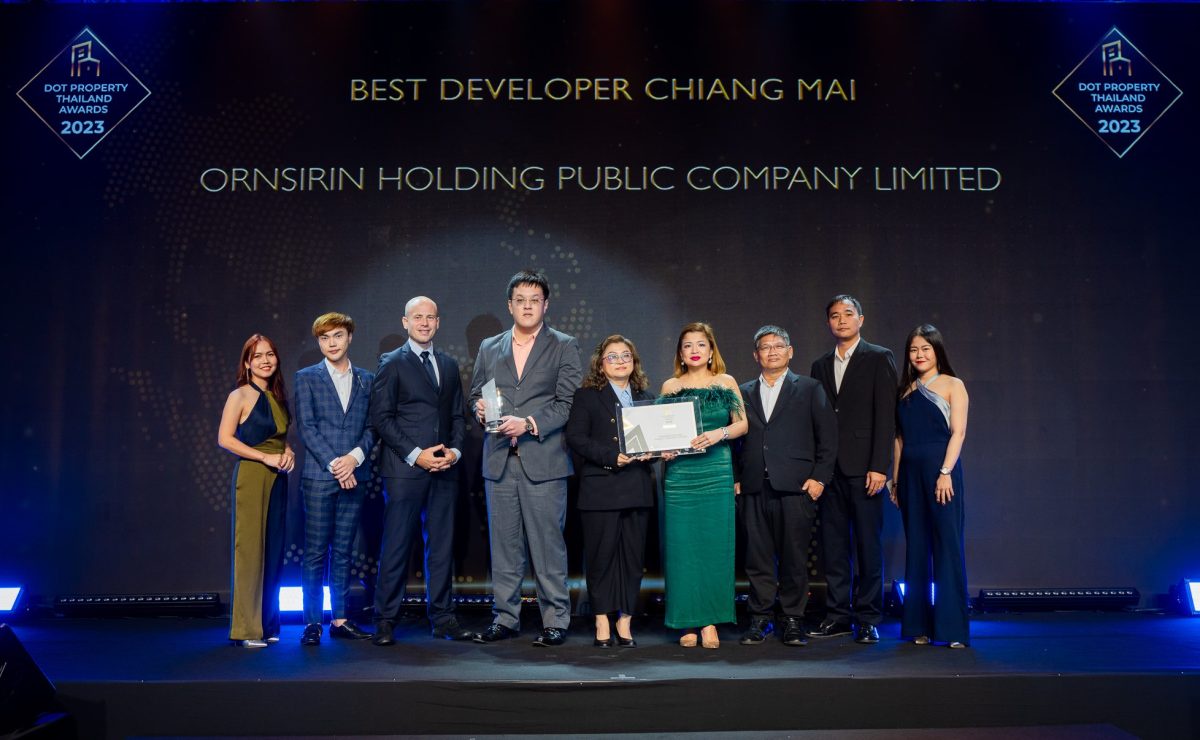 ORN คว้า 2 รางวัล Best Developer และ Best Condominium Interior Design Chiangmai ในงาน Dot Property Thailand Awards
