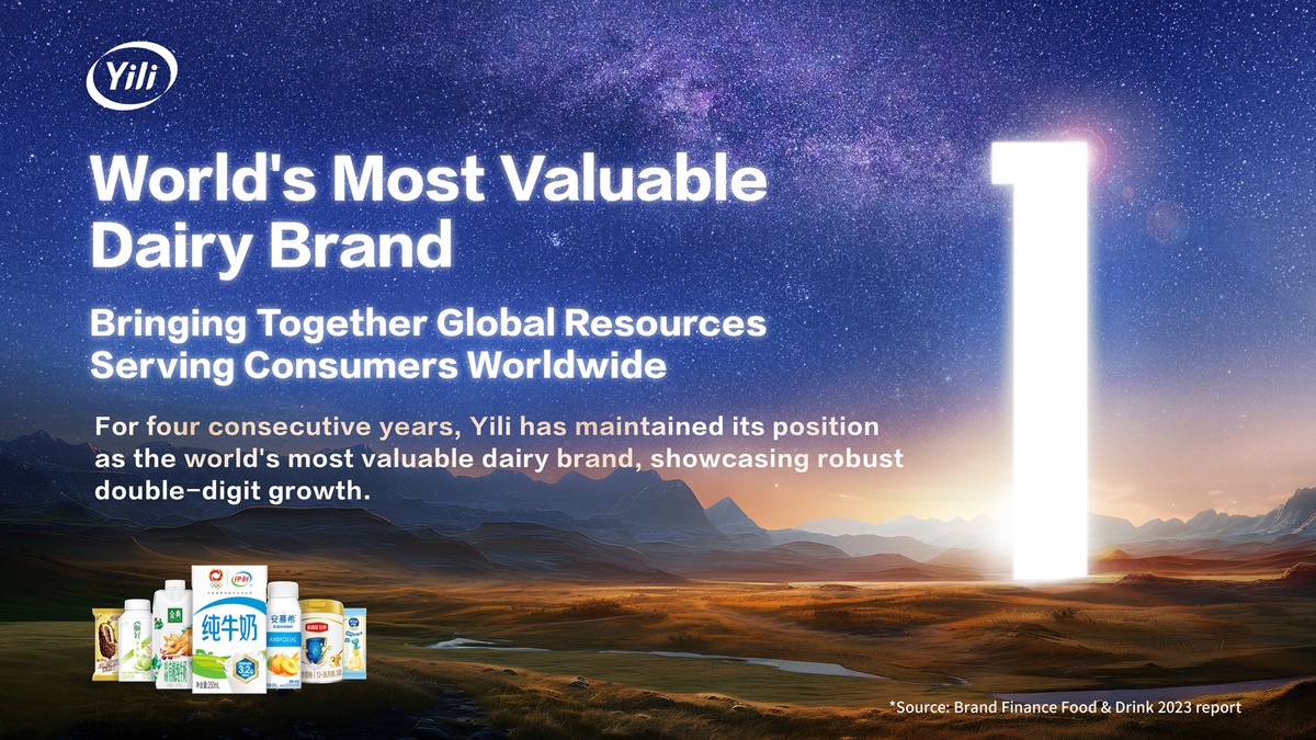 Yili รั้งตำแหน่งแบรนด์ผลิตภัณฑ์นมที่มีมูลค่ามากที่สุดในโลก 4 ปีซ้อน ภูมิใจธุรกิจเติบโตต่อเนื่องในอัตราเลขสองหลัก