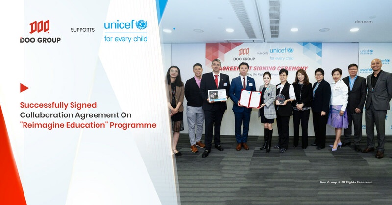 Doo Group และ UNICEF HK ประสบความสำเร็จในการจัดพิธีลงนามสนับสนุนโครงการ พลิกโฉมการศึกษา (Reimagine Education)