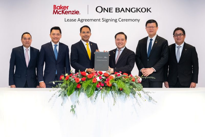 One Bangkok signs a new office leasing contract with Baker McKenzie, marking the first 'Green Lease' pioneering model in