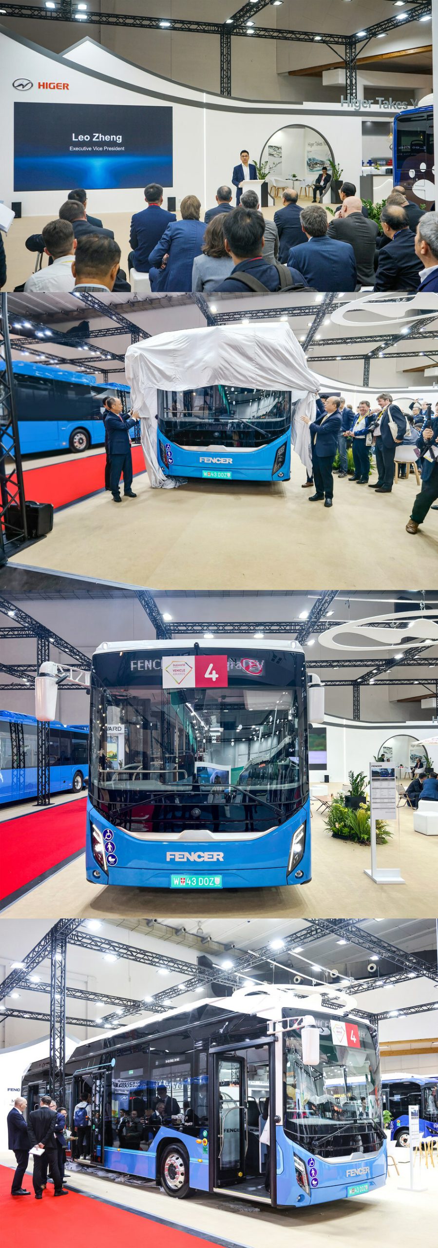 Premium Zero Emission Sub brand of Higer-FENCER and Fencer f1 Integral EV unveiled at Bus World Brussels