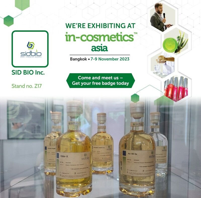 SID BIO Inc. to Debut at 'in-cosmetics asia 2023,' the World's Largest Cosmetics Ingredients Expo