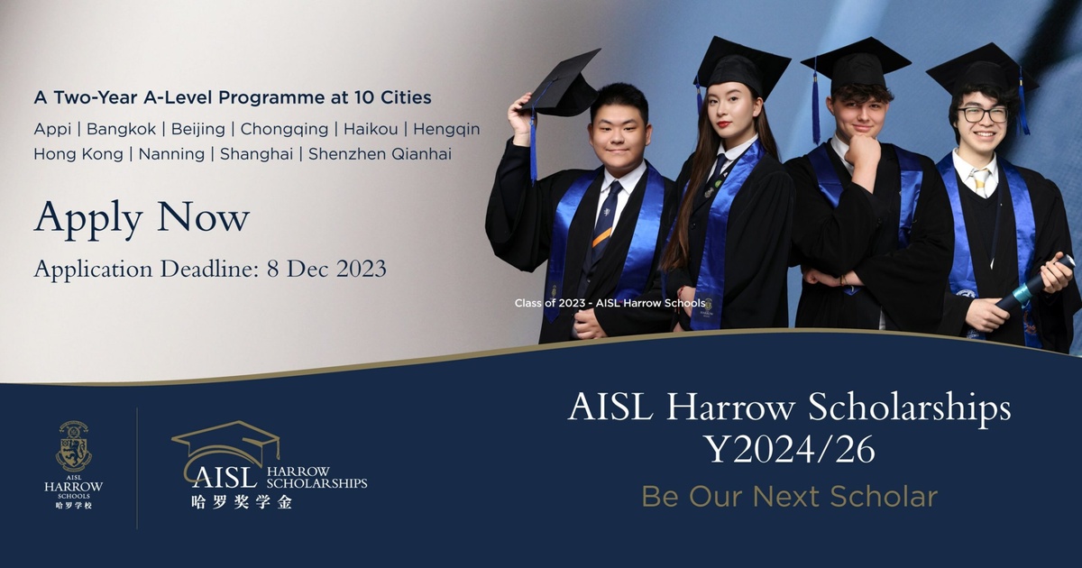 AISL Harrow Scholarships 2024/26 Opens for Applications