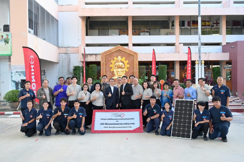 Hino We Care moves forward to improve society With the installation of solar panels system at the second location, Phitsanulok Polytechnic College, Phitsanulok