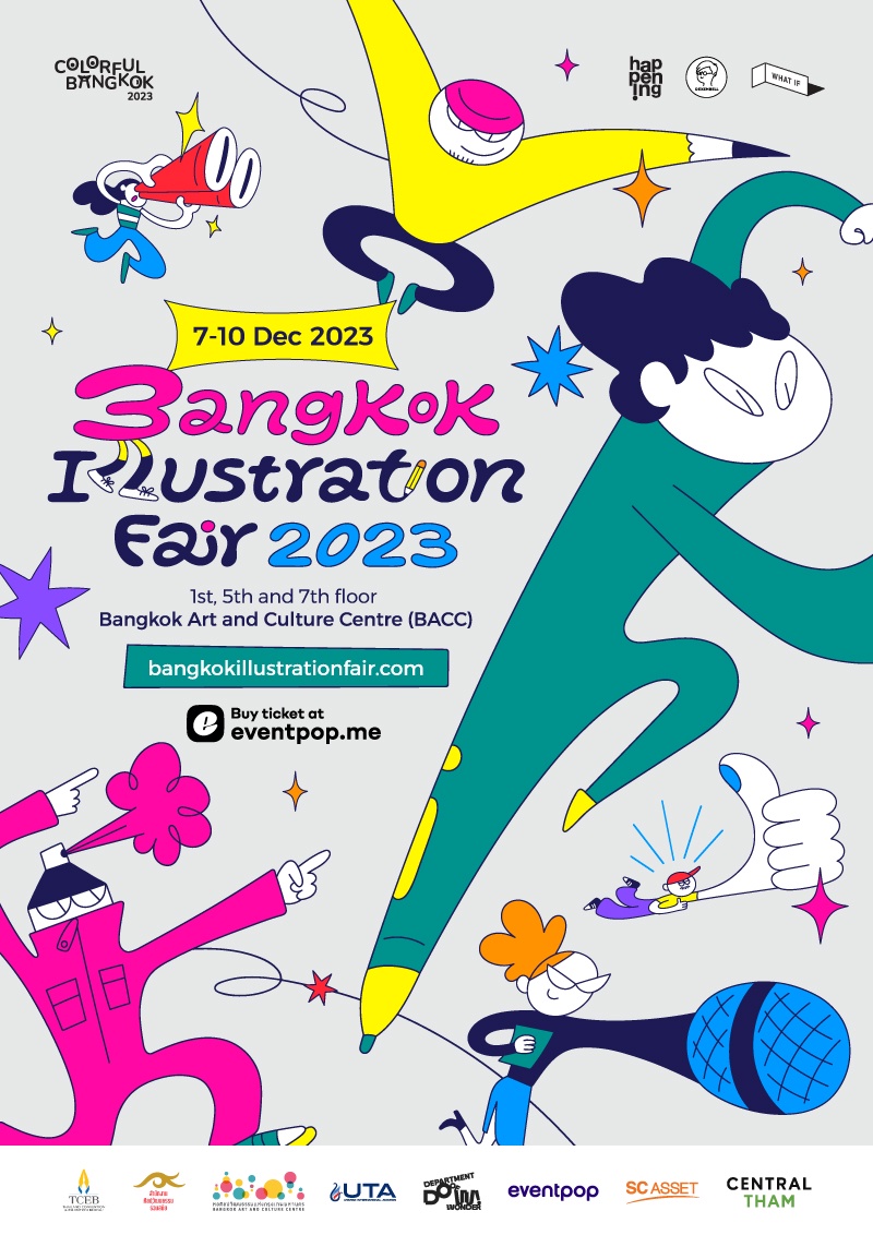Bangkok Illustration Fair 2023, tickets are now available. Prepare to showcase the artworks of 167 artists from Thailand and around the