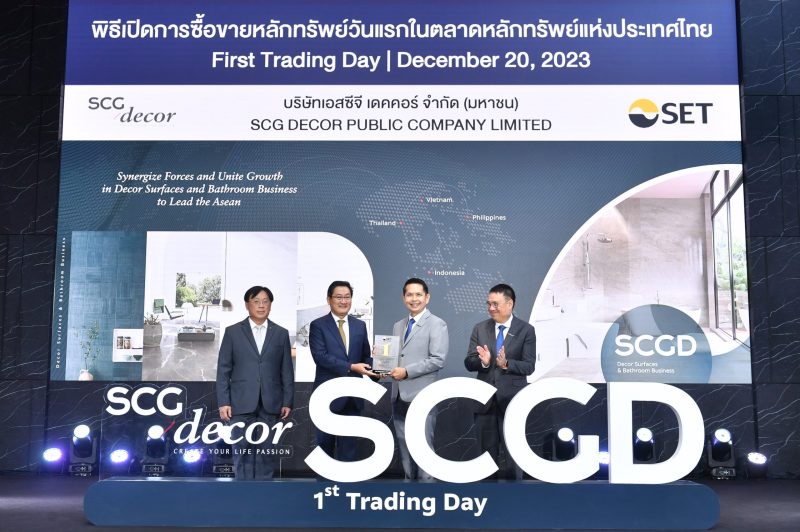 SCGD Debuts on the Stock Exchange, Marks the Largest IPO of the Year with a Market Cap of THB 18,975 Million at IPO Price Unveiling Investment Plans, Aiming for Growth in the ASEAN