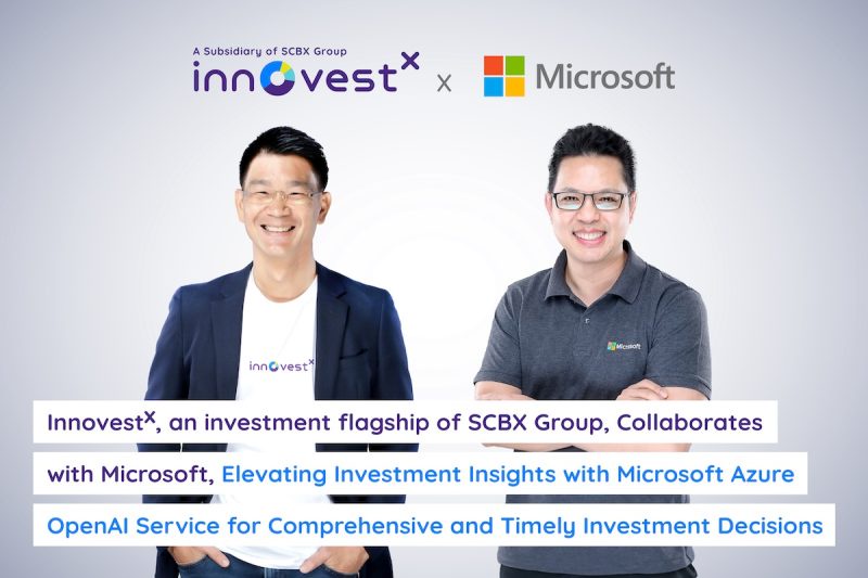 InnovestX, an investment flagship of SCBX Group, Collaborates with Microsoft