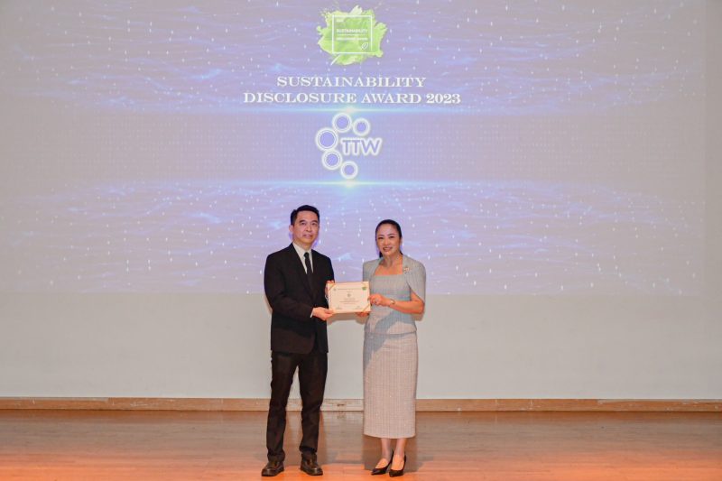 TTW รับรางวัลเกียรติคุณ Sustainability Disclosure Award ประจำปี 2566 จากสถาบันไทยพัฒน์ ต่อเนื่องเป็นปีที่ 5