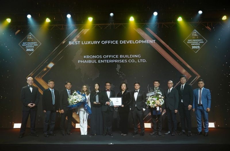 KRONOS SATHORN คว้ารางวัลใหญ่ระดับภูมิภาค Best Luxury Office Development จากเวที Dot Property Southeast Asia Awards