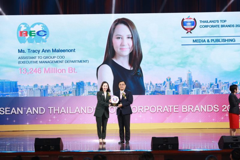 บมจ. บีอีซี เวิลด์ รับรางวัล Thailand Top Brand ที่มีมูลค่าแบรนด์สูงสุด ประจำปี 2566