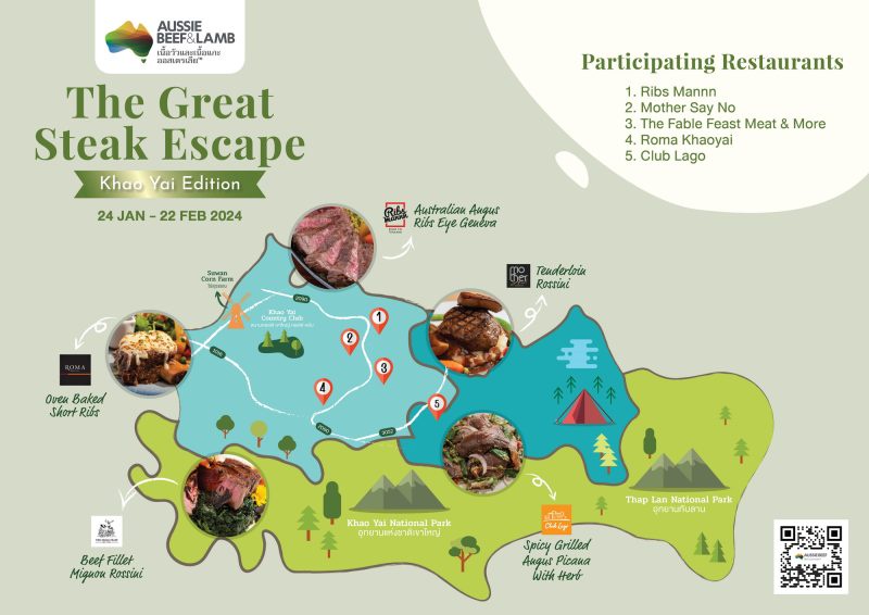 MLA hosts The Great Steak Escape II KHAO YAI EDITION celebrating excellent quality, diversity, and versatility of Aussie premium beef showcased by five top