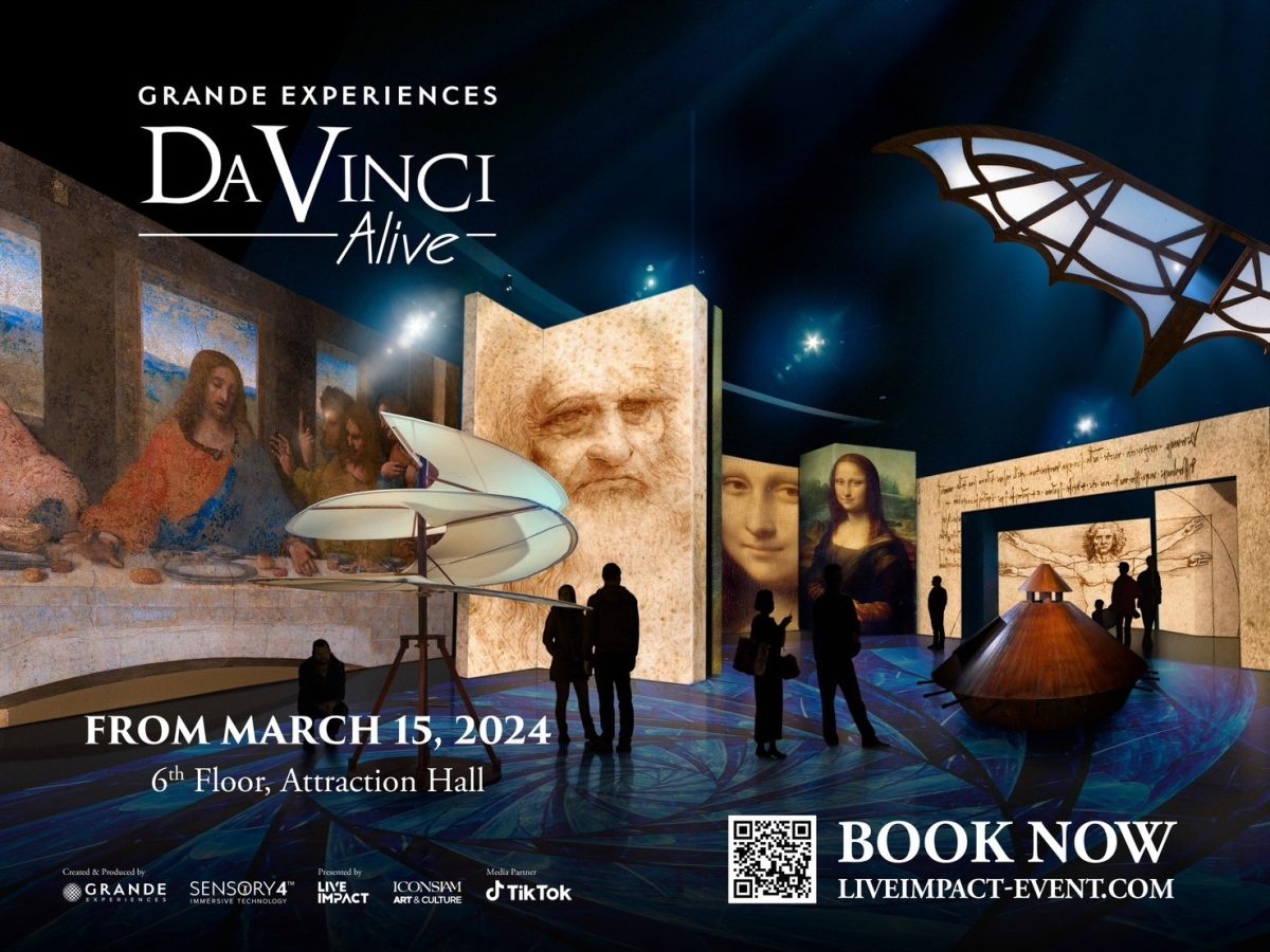 ครั้งแรกในไทย! นิทรรศการศิลปะดิจิทัลอิมเมอร์ซีฟที่ครบเครื่องที่สุดในโลก Da Vinci Alive Bangkok