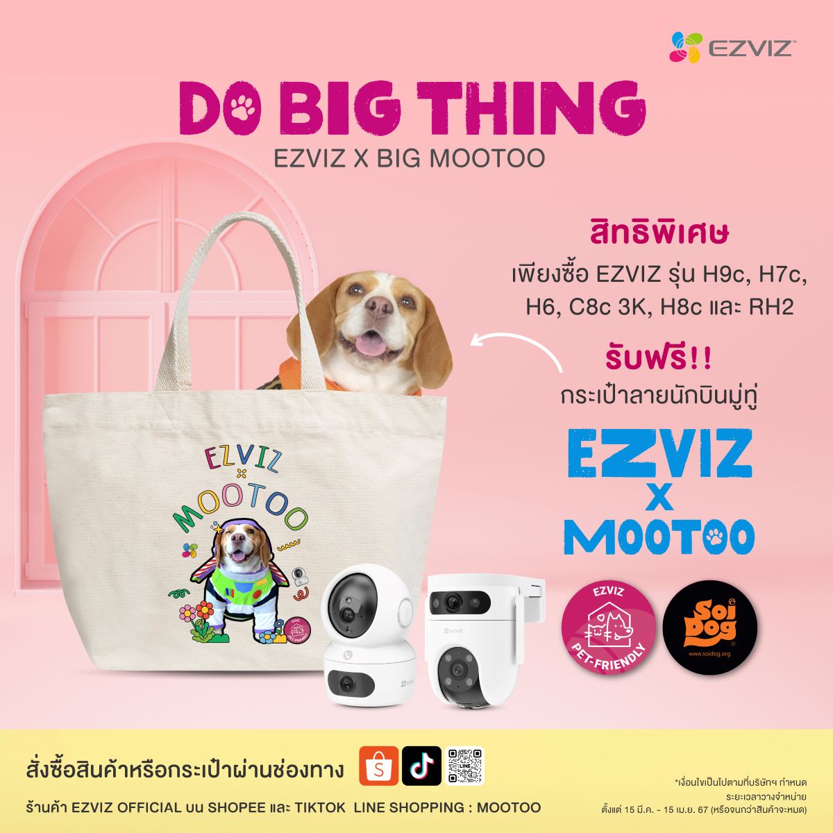 อีซี่วิซชวนลูกค้าร่วมส่งต่อความสุข สู่น้องหมาไร้บ้าน จับมือ Pet Influencer Big MooToo จัดแคมเปญ Do Big Thing จำหน่ายสินค้าเอ็กซ์คลูซีฟอิดิชั่น