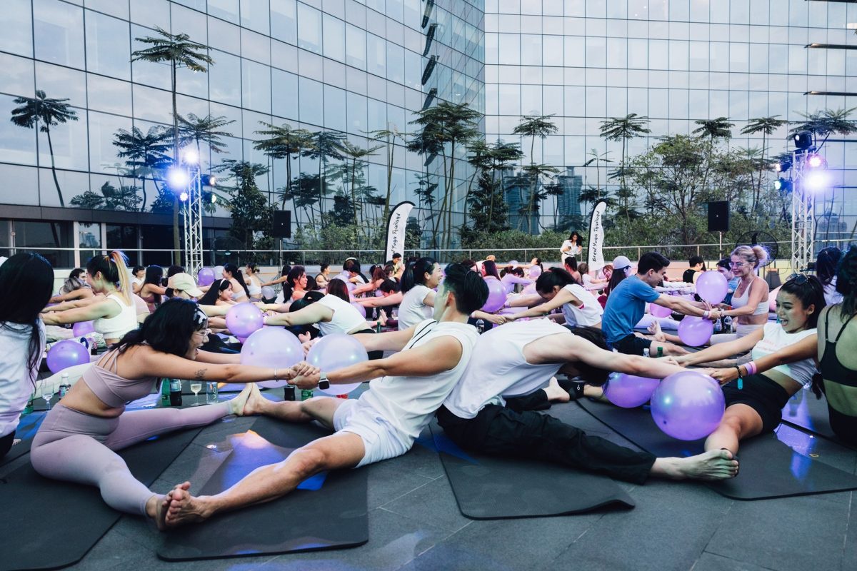 SHE RISES: Brew Yoga Swing Dance Party. Celebrating Women's Strength, Body and Soul in Bangkok's Rooftop Garden at The