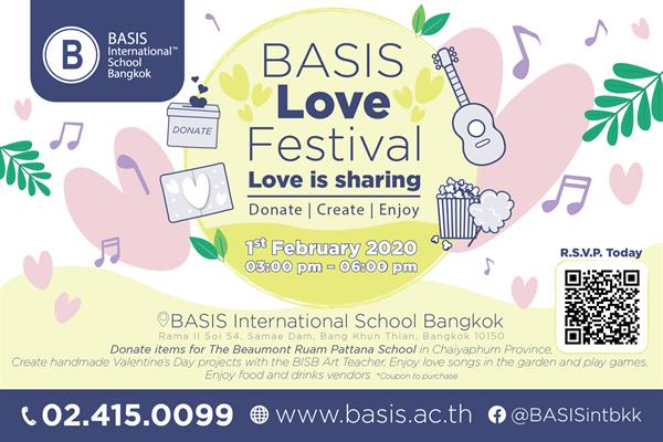 รร.นานาชาติเบซิส กรุงเทพฯ จัดงาน BASIS Love Festival ช็อป ชิม ชมดนตรี ในเดือนแห่งความรัก