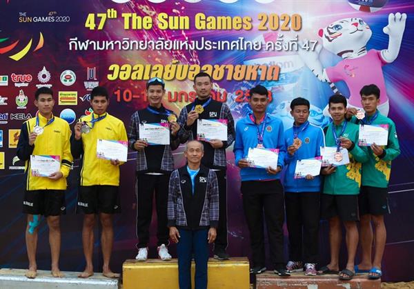 นิ๊กกี้ นายภานุพงศ์ ถานัน นักศึกษาคณะบริหารธุรกิจ ม.ศรีปทุม ชลบุรี คว้าเหรียญทอง ในการเข้าร่วมการแข่งขันกีฬามหาวิทยาลัยแห่งประเทศไทยครั้งที่ 47