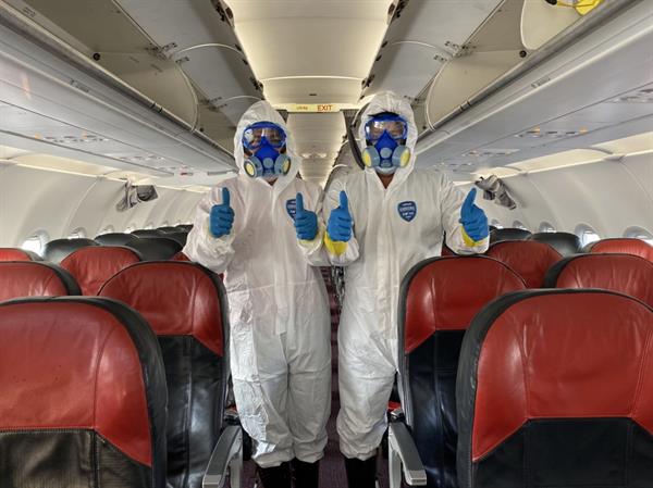 เวียตเจ็ทไทยแลนด์ อบพ่นฆ่าเชื้อโรคในเครื่องบินรับมือ 'ไวรัสโคโรน่า และขนส่งเวชภัณฑ์บริจาคไปยังประเทศจีน