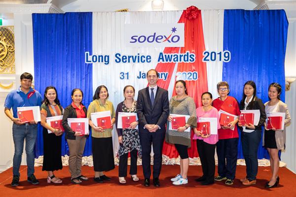 โซเด็กซ์โซ่ ประเทศไทย จัดงาน Sodexo Long Service Awards 2019 เพื่อมอบรางวัลให้กับพนักงานที่ปฏิบัติงานครบ 15 ปี