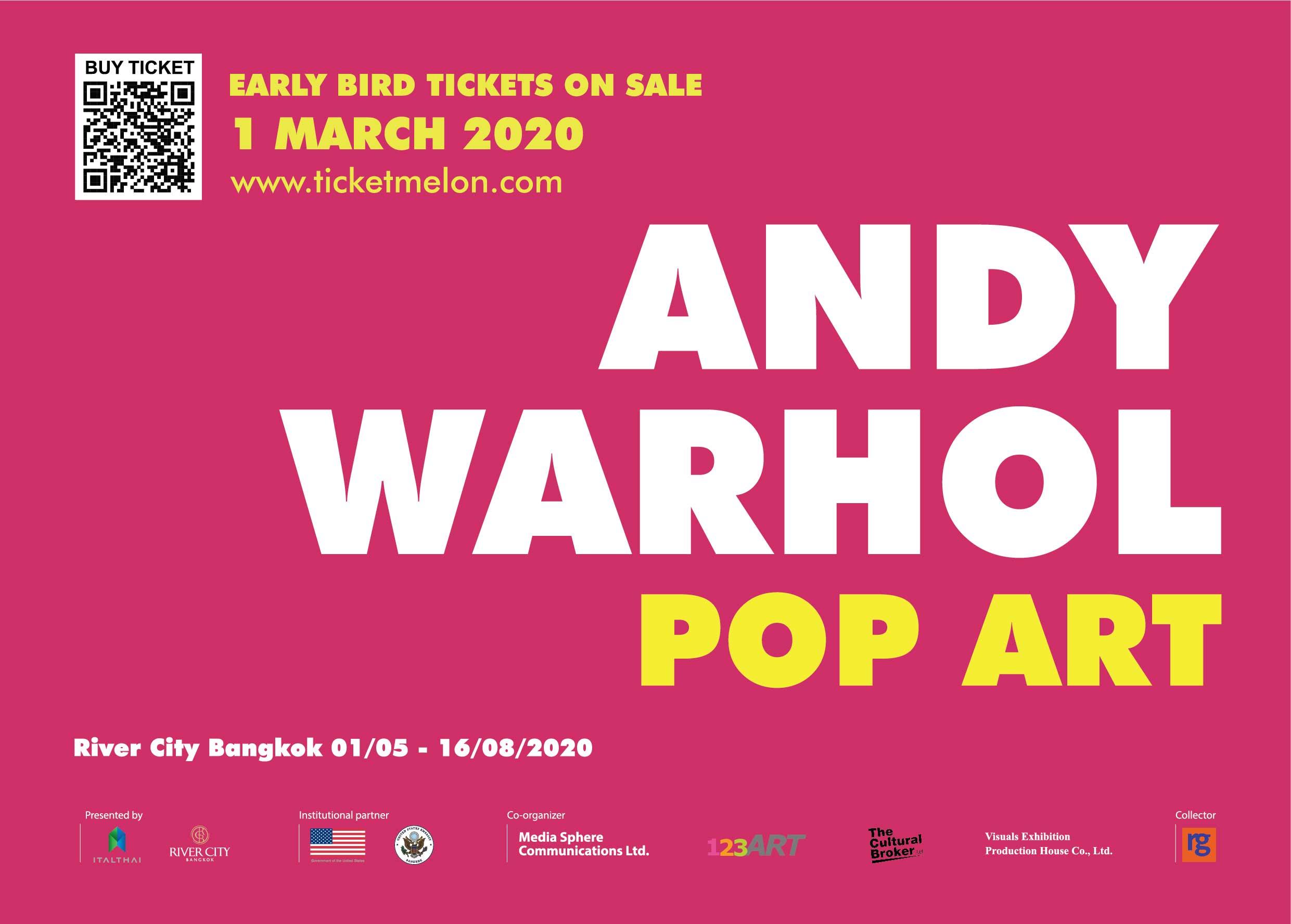 River City Bangkok จัดนิทรรศการ ANDY WARHOL: POP ART ผลงานศิลปะจาก Andy Warhol ราชาแห่งป๊อปอาร์ทในศตวรรษที่ 20 ครั้งแรกในประเทศไทย