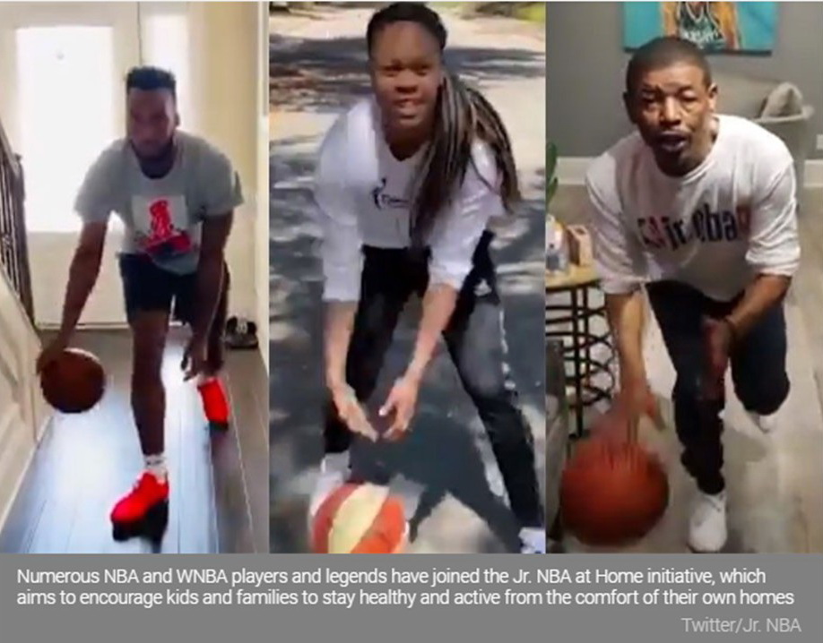 ร่วมลดไวรัสระบาด ซุปตาร์บาส NBA และ WNBA สอนทักษะบาสอยู่ที่บ้าน ในแคมเปญออนไลน์ Jr. NBA at Home