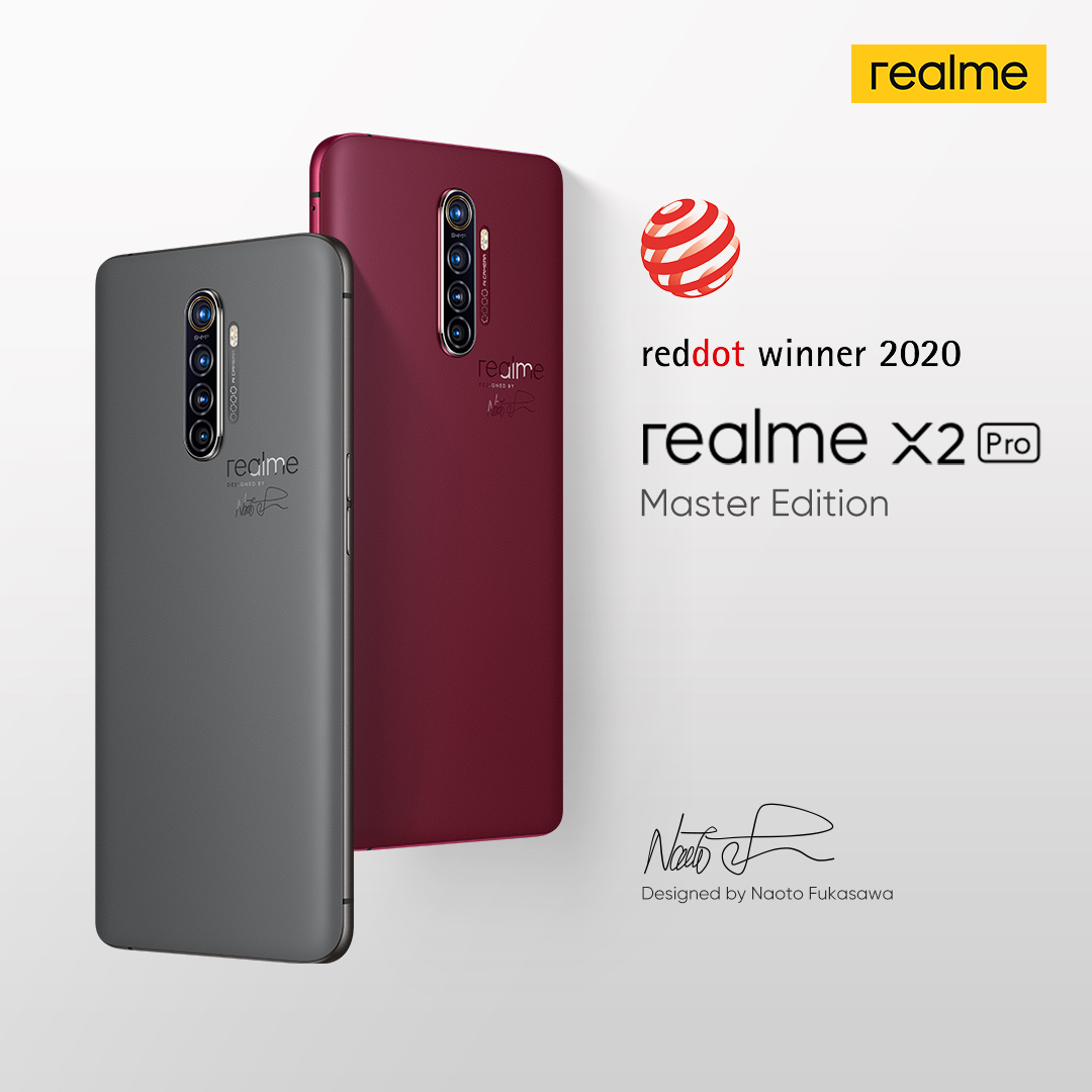 realme X2 Pro Master Edition คว้ารางวัลการออกแบบจากเวทีระดับโลกอย่าง Red Dot Design Award