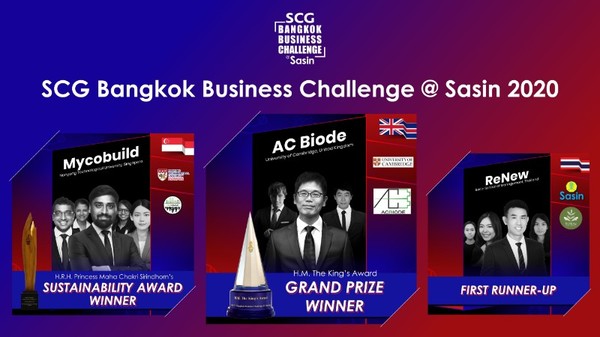 AC Biode from University of Cambridge wins SCG Bangkok Business Challenge @ Sasin 2020
