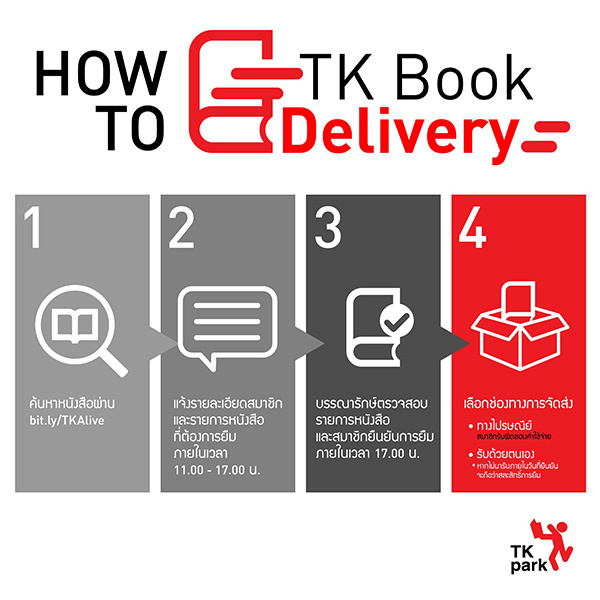 เอาใจนักอ่าน TK Park เปิดบริการใหม่ TK Book Delivery ยืมคืนหนังสือถึงบ้าน