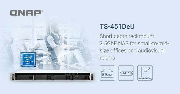 TS-451DeU-2G : QNAP 4-bay Rackmount NAS แบบ Dual-Core ในระดับเริ่มต้นที่ช่วยประหยัดค่าใช้จ่ายได้มาก