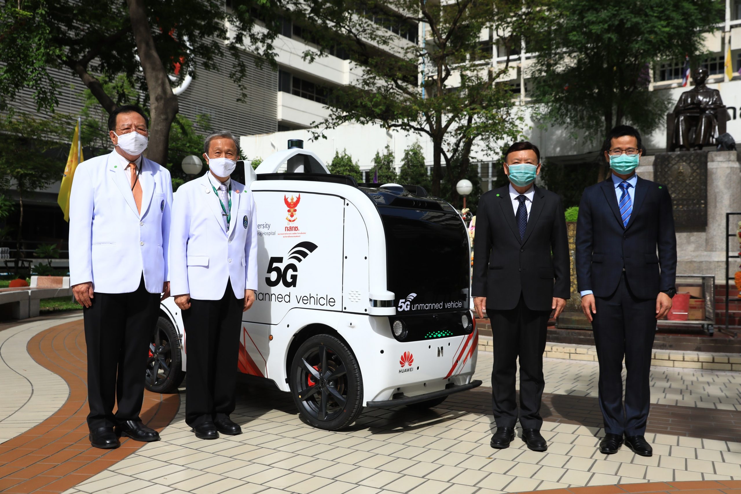NBTC joins forces with Siriraj Hospital and HUAWEI, piloting unmanned vehicle, transforming Thai healthcare with 5G into smart