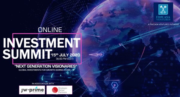 Fincasa ประกาศจัดการประชุม Investment Summit ออนไลน์ในหัวข้อ Next Generation Visionaries