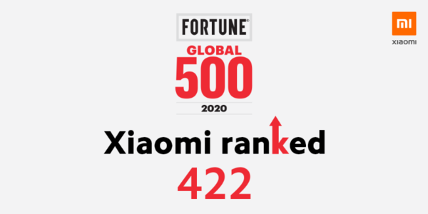 เสียวหมี่คว้าอันดับ 422 จากการจัดอันดับ Fortune Global 500 list ประจำปี 2563